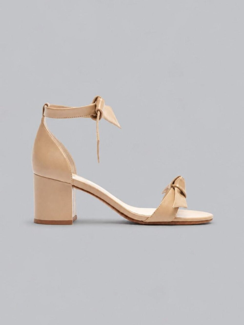 Women's Clarita Ankle Tie Block Heel Sandals - Beige